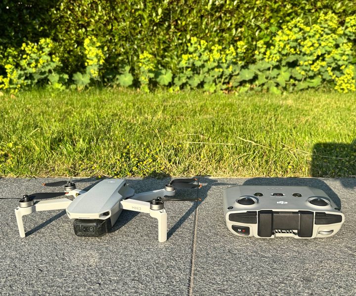 DJI Mini 2 drone and controller used for testing